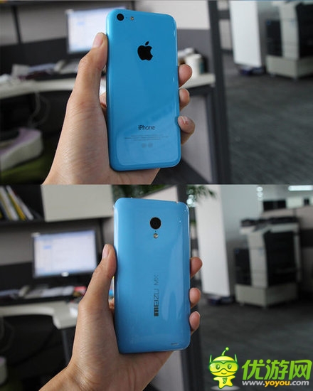 藍(lán)色版魅族MX3首次曝光 真機(jī)對比iPhone5c
