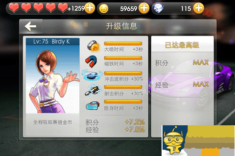 天天飛車滿級車手屬性介紹