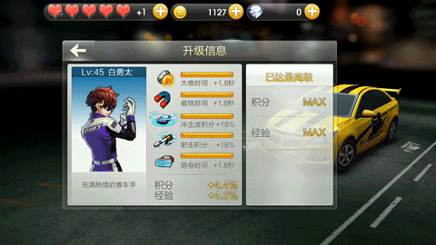 天天飛車滿級車手屬性介紹