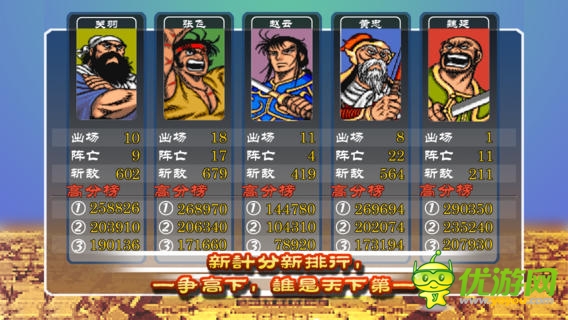 街機(jī)三國志截圖