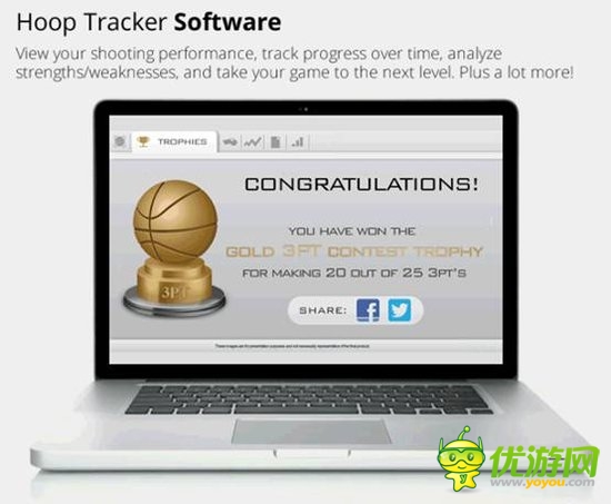 超強(qiáng)命中率:Hoop Tracker可追蹤投籃路線手表