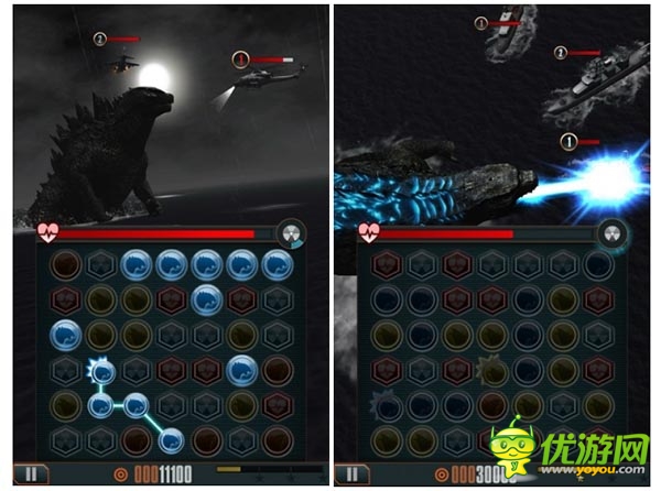 《哥斯拉:三消》試玩 消除寶石所向無敵
