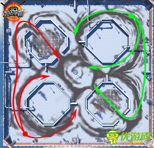 掌握伏擊戰(zhàn)！《3D坦克爭(zhēng)霸》地圖路線選擇