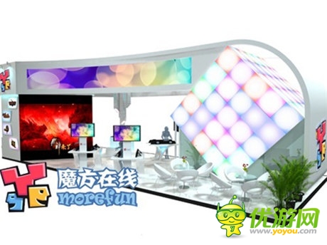 魔方在線展臺搭建完成 多款游戲亮相CJ