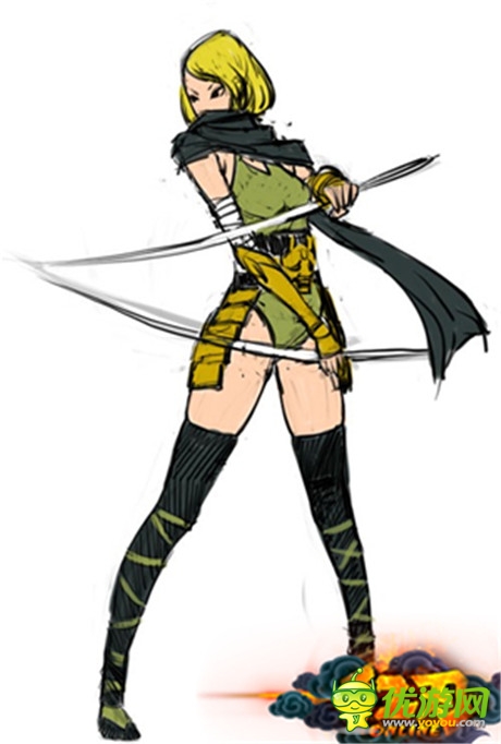 純白斗衣冷艷封魔《紅刃OL》忍女形象定音