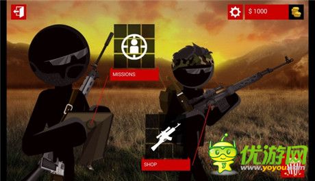 《Stick Squad》以火柴人為主角的美劇風格狙擊游戲