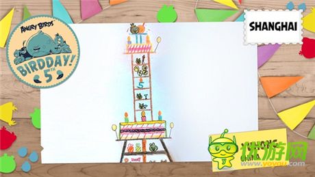 《憤怒的小鳥》5周年版紀(jì)念關(guān)卡曝光 東方明珠驚艷入駐